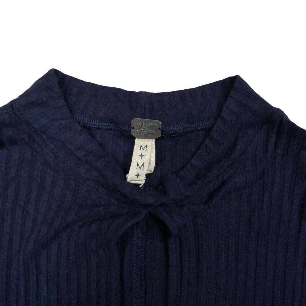 Free People Copa Banana Ribbed Tunic Navy Blue - Picture 5 of 9
